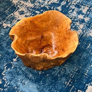 Solid wood natural bowl